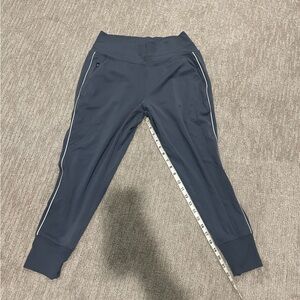 Athleta Venice High Rise Grey Jogger with White Trim